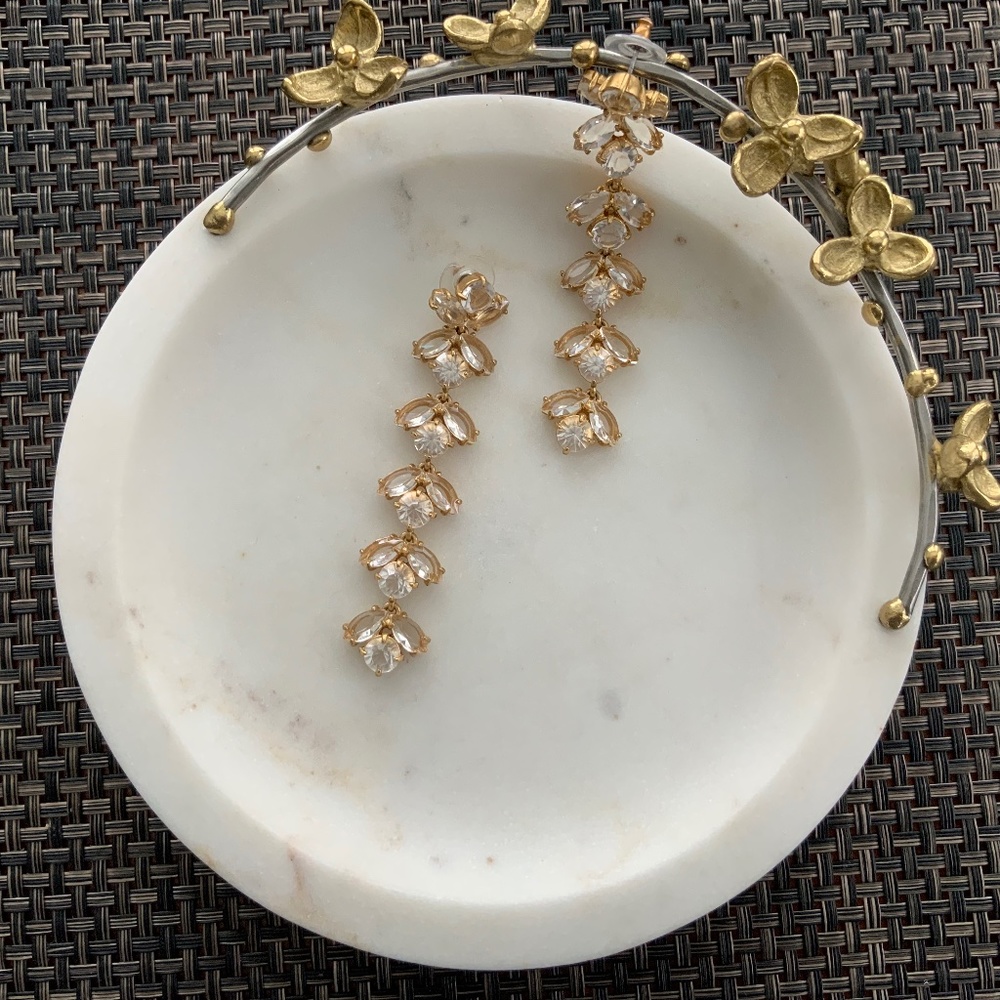 J Crew Crystal Linear Earrings